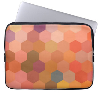 Hexagon Abstrakt Art | Modern geometrisk Mönster 2 Laptop Fodral