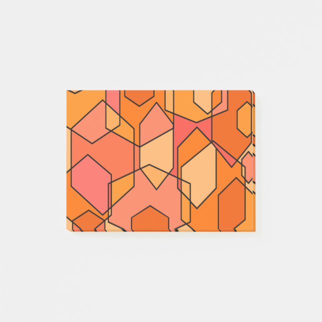 Hexagon Bauhaus - Orange Post-it Block (Framsida)