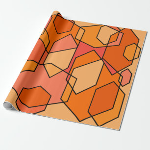 Hexagon Bauhaus - Orange Presentpapper