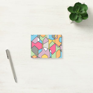 Hexagon Bauhaus - Pastels Post-it Block