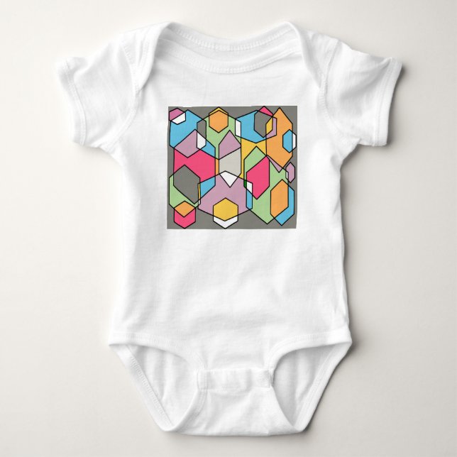 Hexagon Bauhaus - Pastels T Shirt (Framsida)