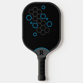 Hexagon Black Grått Blue-Personlig