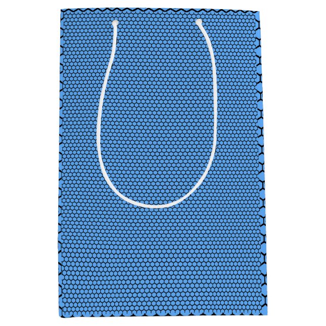 Hexagon Blue Black Mönster (Framsidan)