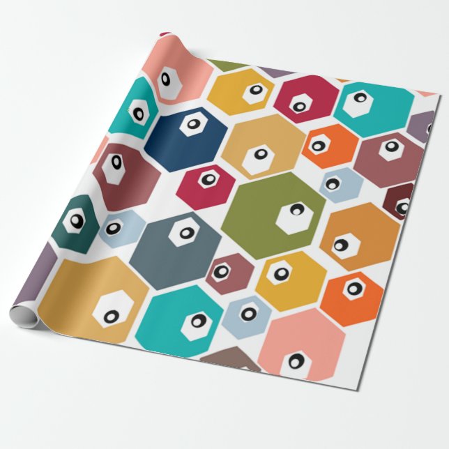 Hexagon Eyebollar  Presentpapper (Utrullad)