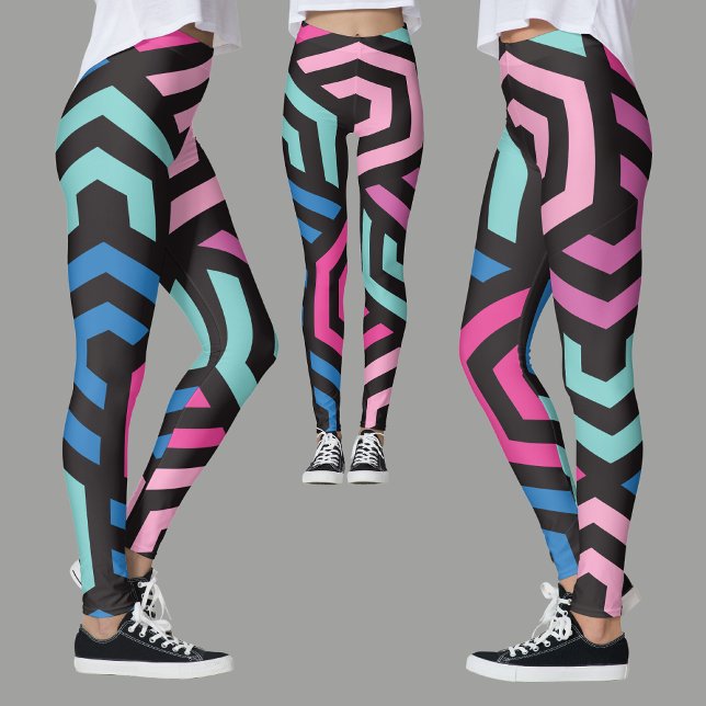 Hexagon Geometric Mönster Leggings (Skapare uppladdad)