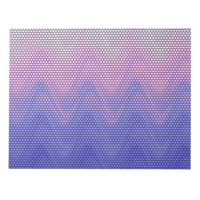 Hexagon Lila Rosa Abstrakt Mönster Anteckningsblock (Framsida)
