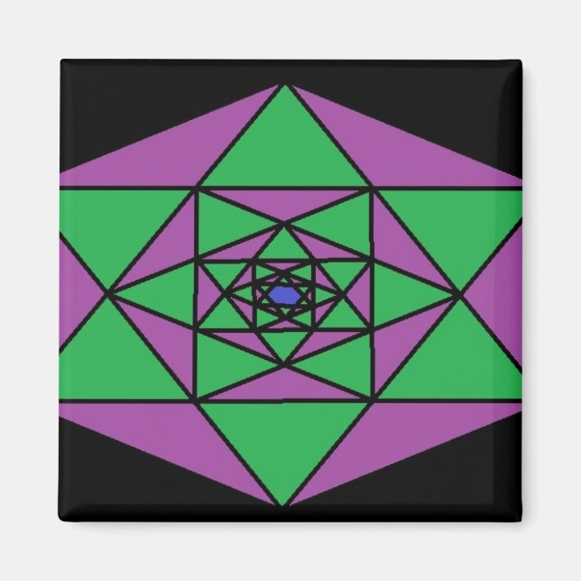 Hexagon Mandala Magnet (Framsidan)