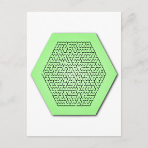 Hexagon Maze Vykort