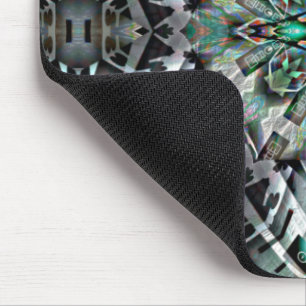Hexagon med vänsterbanner och graffiti, digital musmatta