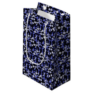 Hexagon mönster 01b.Blue Svart BG
