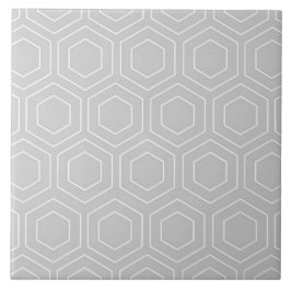 Hexagon Mönster Grått och White Modern Ceramic Til Kakelplatta