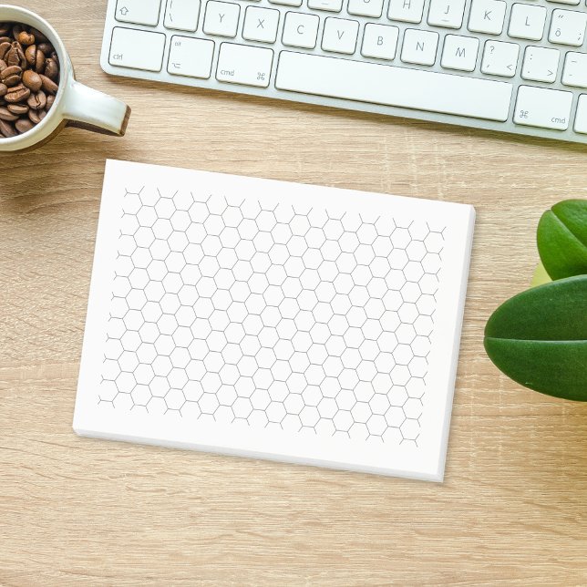 Hexagon Mönster Organic Chemistry Notes Post-it Block (Hexagon Pattern Organic Chemistry Notes)