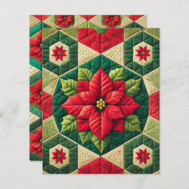 Hexagon Patchwork Poinsettia Scrapbook Papper