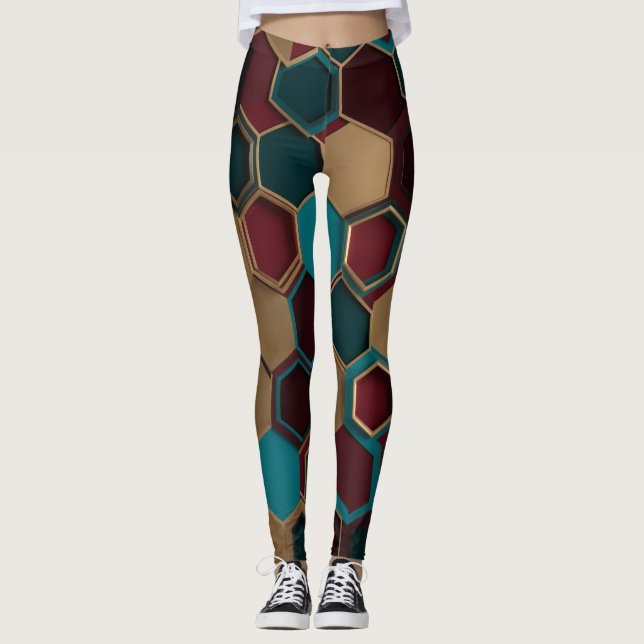 Hexagon Patern Leggings (Framsida)