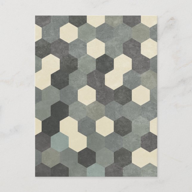 Hexagon Pattern Vykort (Framsida)