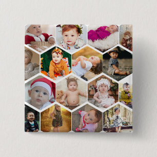 Hexagon Photo Collage Knapp