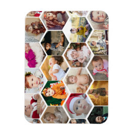 Hexagon Photo Collage Magnet
