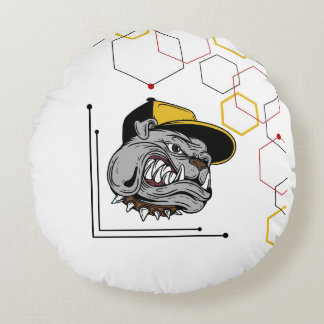 Hexagon-Pitti gespiegelt Kissen rund Rund Kudde