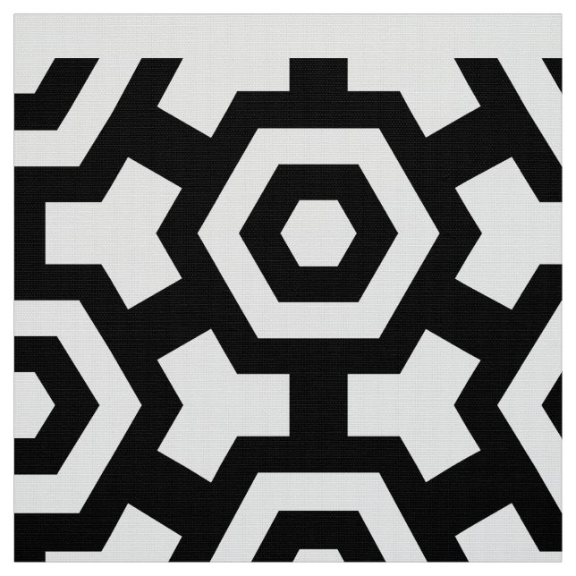 Hexagon Ringar Poplin Fabric Tyg (Provkarta)