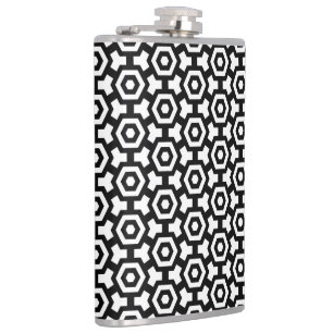 Hexagon Ringar Vinyl Wrapped Flask 8oz Fickplunta