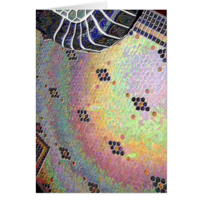 Hexagon Tiled Kitchen Golv Hälsningskort (Framsidan)