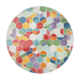 Hexagon Watercolor, Random Mosaic.