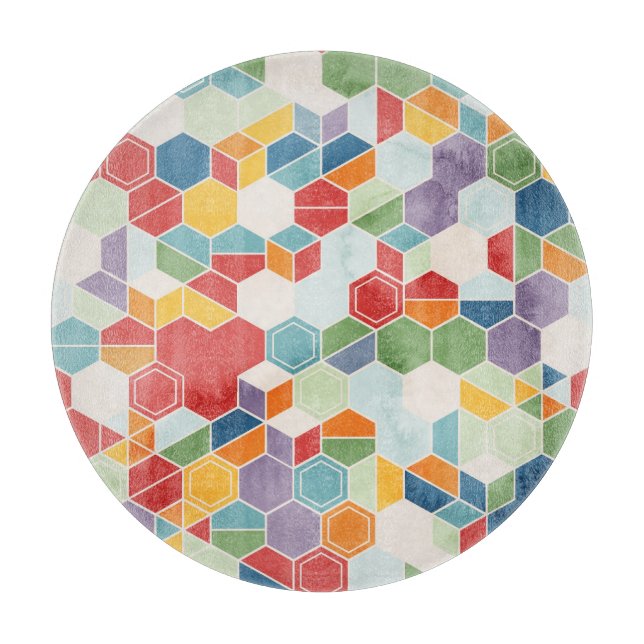 Hexagon Watercolor, Random Mosaic. (Framsidan)