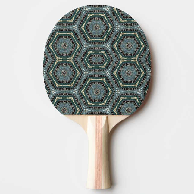 Hexagonal Mönster Pingisracket (Framsidan)