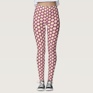 Hexagonal Rosa Fishnets Leggings