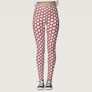 Hexagonal Rosa Fishnets Leggings