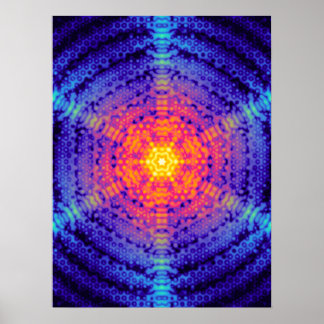 Hexagonalt diffraktionsaffisch poster