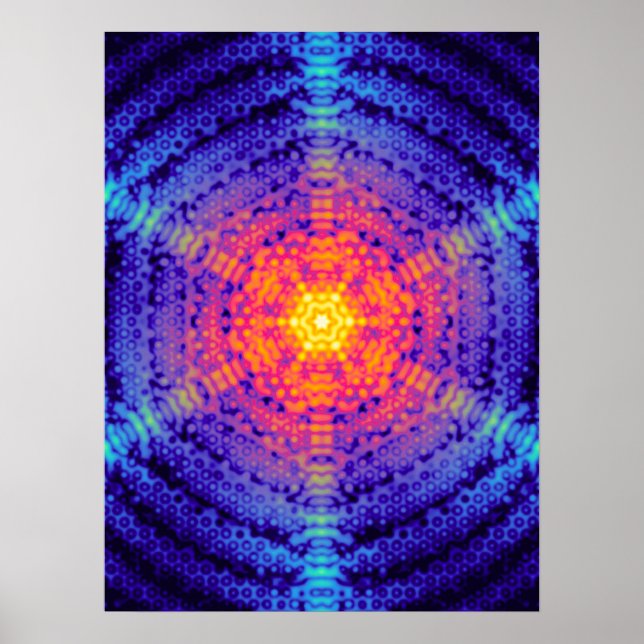 Hexagonalt diffraktionsaffisch poster (Framsidan)
