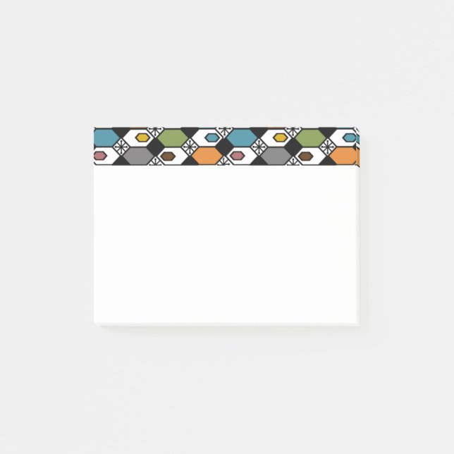 Hexagoner och stjärnburkar post-it block (Framsida)