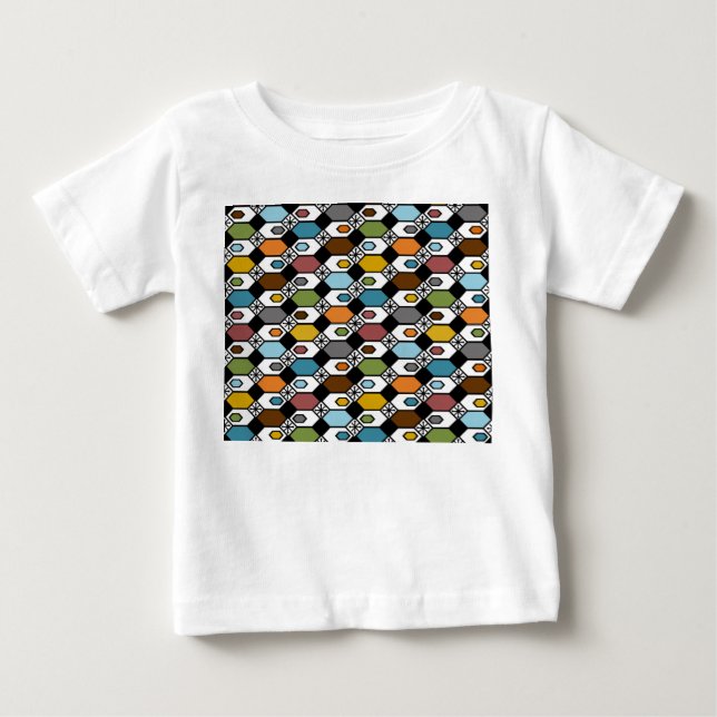 Hexagoner och stjärnburkar t shirt (Framsida)