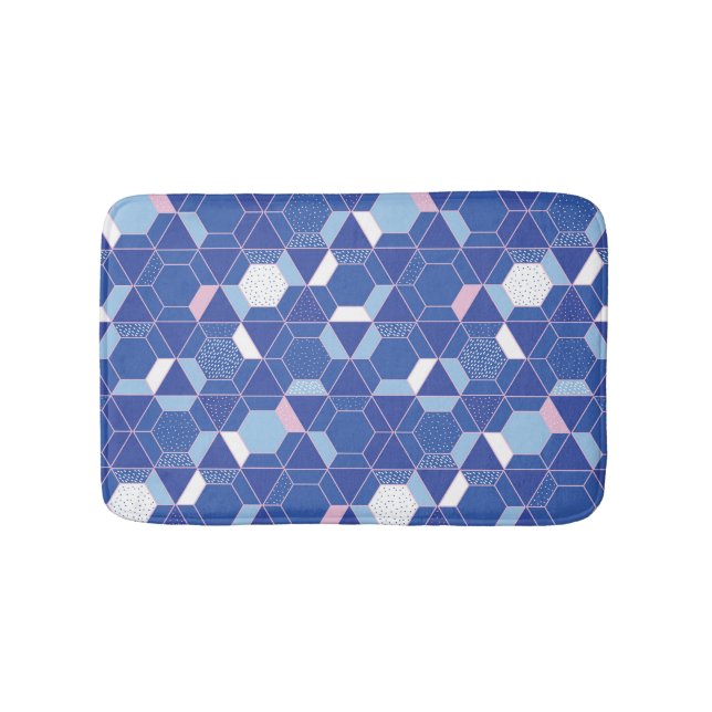 Hexagoner, trianglar: geometrisk abstrakt mönster. badrumsmatta (Framsidan)