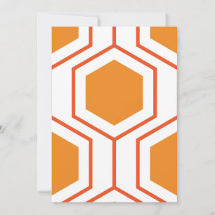 Hexagons abstrakt geometriskt mönster i orange och