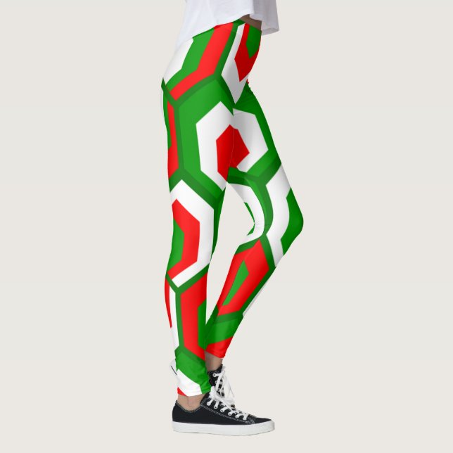 Hexagons Flowers Leggings (Höger)