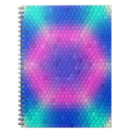  Hexagons för rosa till blå holografisk Sjöjungfru Anteckningsbok