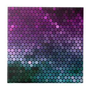Hexagons geometriska gradientgradient Lila och blå Kakelplatta