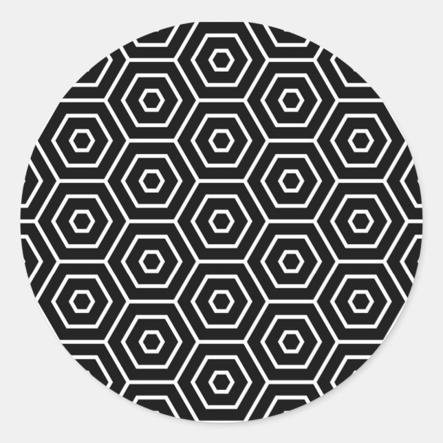 Hexagons struktur geometric mönster runt klistermärke (Framsida)