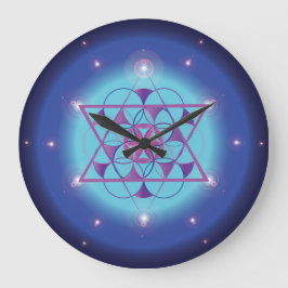 Hexagram, helig-geometri stor klocka