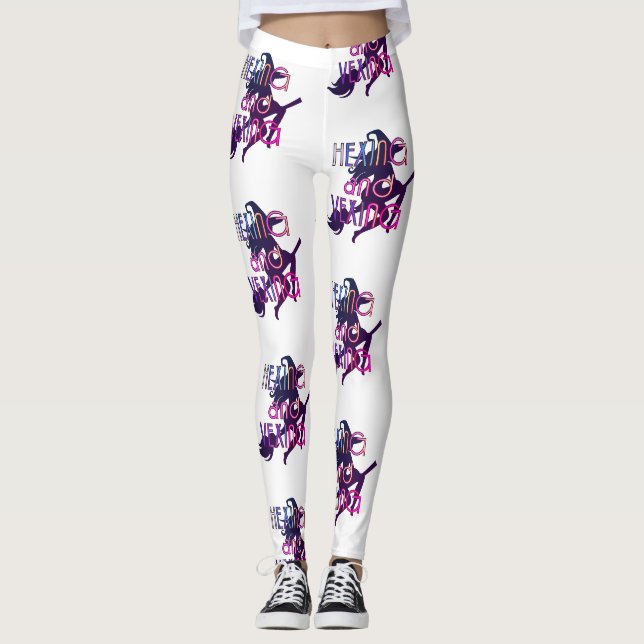 HEXANDE OCH BESVÄRANDE Witchcore-design Leggings (Framsida)