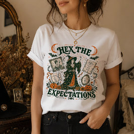 Hexar förväntningarna feministisk häxa Halloween T Shirt