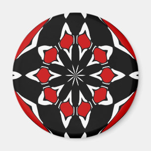 Hexen undertecknar röd svart magnet