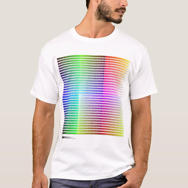 Hexfärg kartlägger skjortan tee (Framsida)