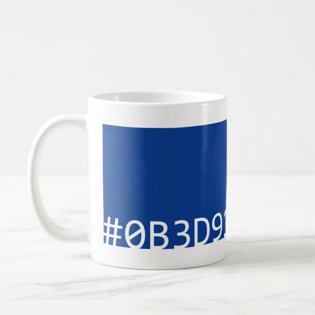 Hexfärgmugg (blått) kaffemugg (Vänster)