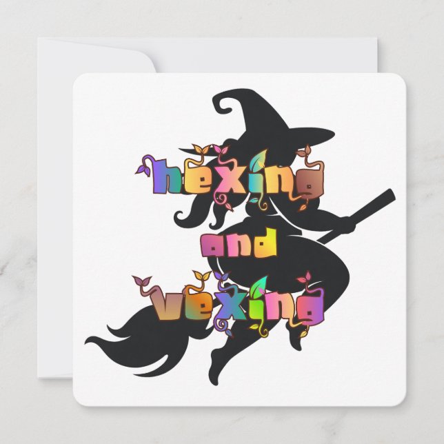 HEXING OCH VEXING för den plusstorlekande Pagnen Julkort (Framsida)