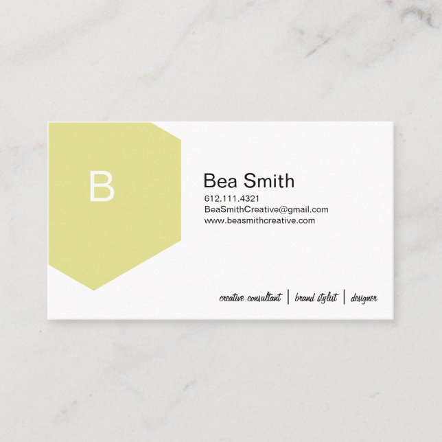 Hexkonfettiar - Citron Visitkort (Framsida)