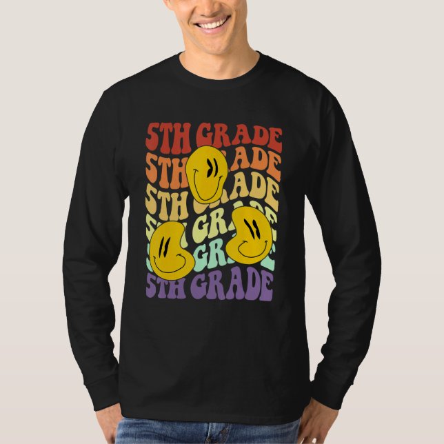 Hey 5th Fifth Grade Teacher Back To School Retro S T Shirt (Framsida)