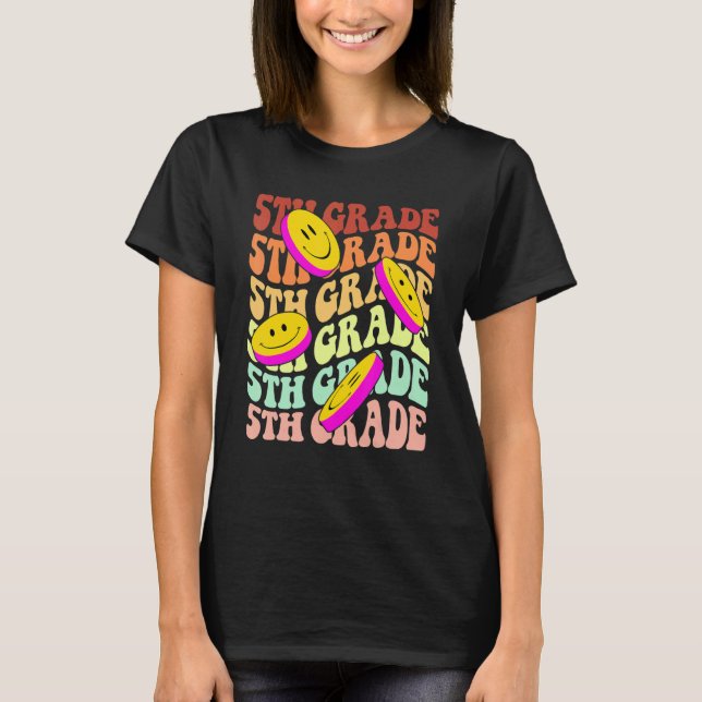 hey 5th fifth grade teacher Back To School Retro s T Shirt (Framsida)